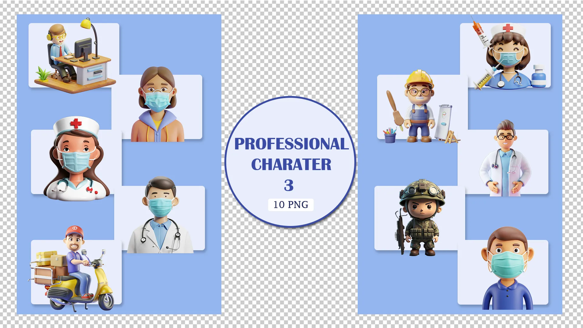 Trending Professional 3D Character Models Pack image